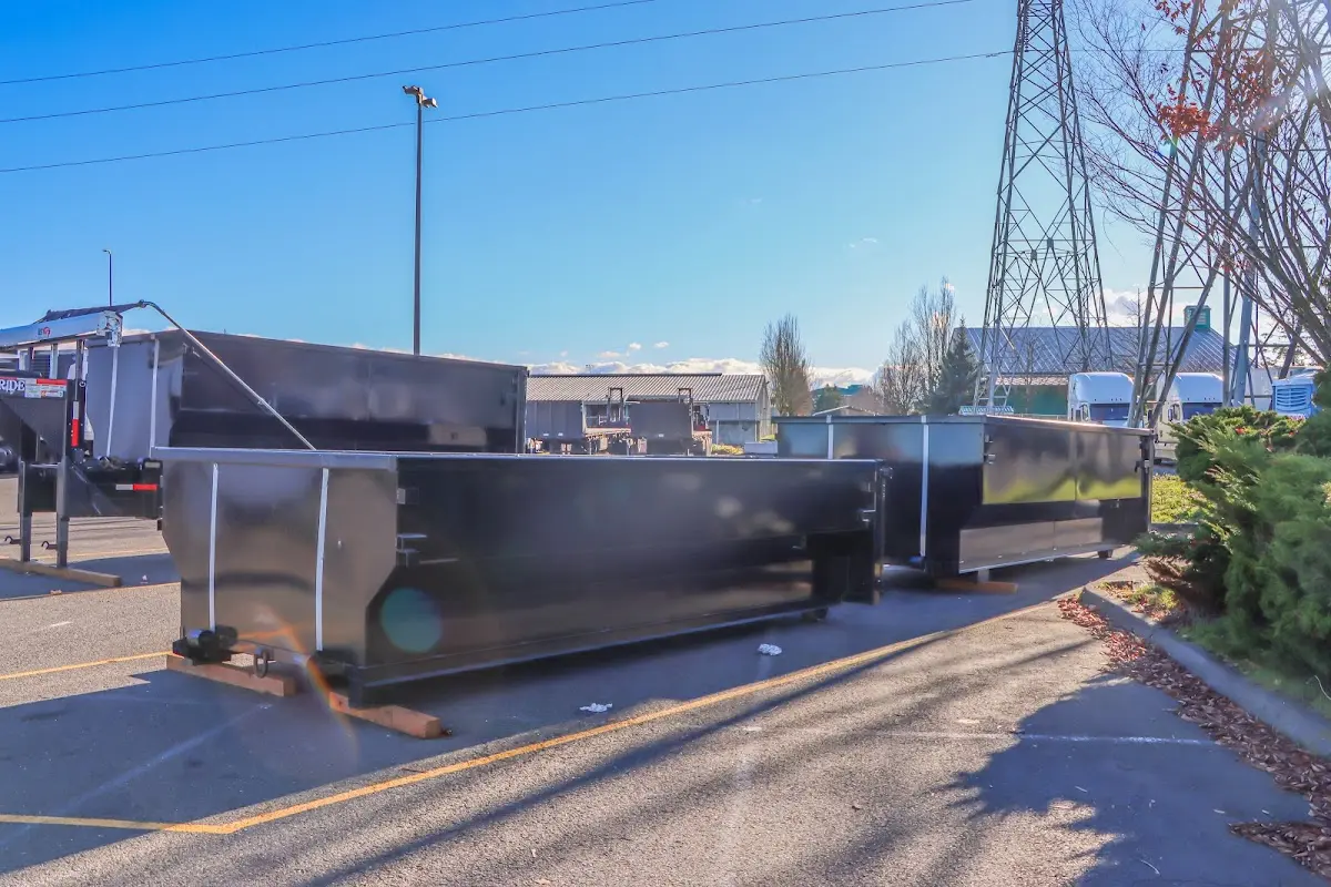 Roll-off dumpster ready for waste disposal at job site for Estate Cleanout Dumpster Rental in New Providence